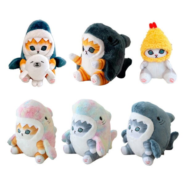 Shark Cat Plush 6PCS